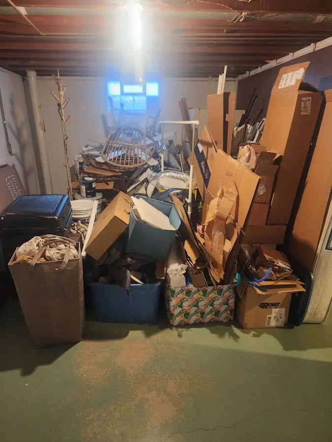 Roll-off dumpster container at job site for Roll Off Dumpster Rental in Canton